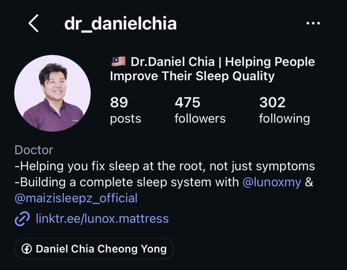 Doctor Instagram profile example